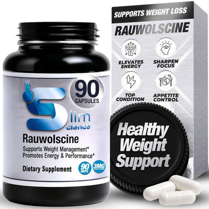 Slim Science Rauwolscine Yohimbine HCL 3mg - 90 Vegetarian Capsules