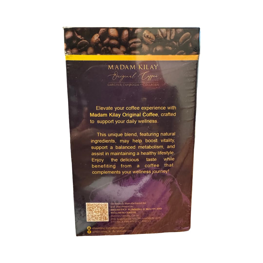Slimming-K Coffee by Madam Kilay – Fat Burner + Collagen (21g), 10 Count (Pack of 1)