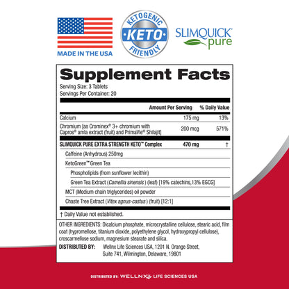 Slimquick Pure Keto Extra Strength for Women – 60 Count
