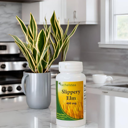 Slippery Elm 400 Mg - 100 Capsules GI Coat | Rachel's Tea Brand