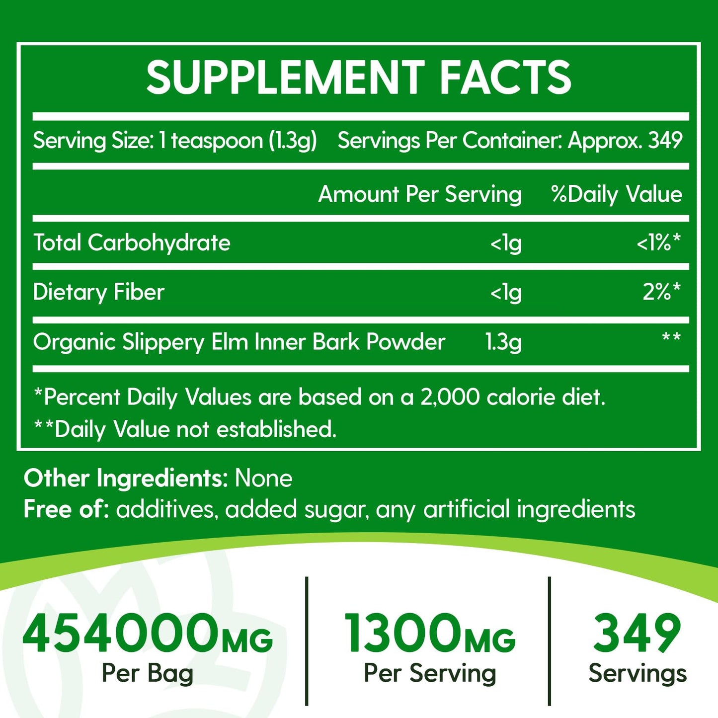Slippery Elm Powder – Pure Inner Bark, 1lb (349 Servings) for Throat & Digestive Health, Vegan & Non-GMO