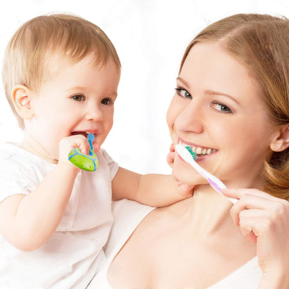 Slotic Baby & Toddler Toothbrush (0-2 yrs) - Extra Soft Bristles, Easy-Grip Handle, 6-Pack