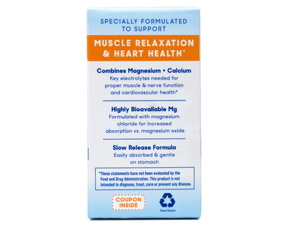 Slow-Mag Magnesium Chloride and Calcium, 60 Tablets Each (Value Pack of 3) BritishVita | Premium UK Vitamins & Wellness Supplements