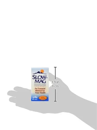 Slow-Mag Magnesium Chloride and Calcium, 60 Tablets Each (Value Pack of 3) BritishVita | Premium UK Vitamins & Wellness Supplements