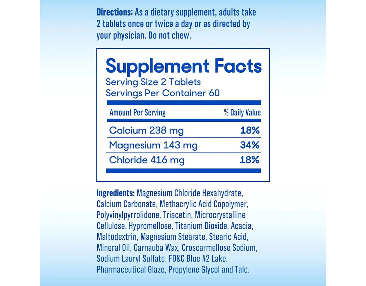 Slow-Mag Magnesium Chloride and Calcium, 60 Tablets Each (Value Pack of 3) BritishVita | Premium UK Vitamins & Wellness Supplements