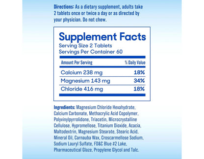 Slow-Mag Magnesium Chloride and Calcium, 60 Tablets Each (Value Pack of 3) BritishVita | Premium UK Vitamins & Wellness Supplements