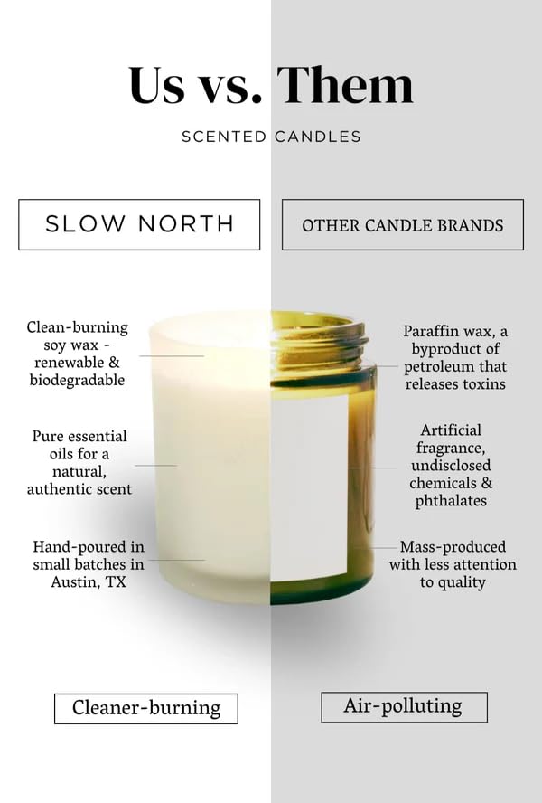 Slow North Orange + Clove Candle | Pure Soy Wax, Essential Oils, Reusable Frosted Glass Jar, Hand-Poured in the USA (8 oz)