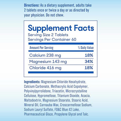 SlowMag Muscle + Heart Magnesium Cloride with Calcium — High Absorption, 120 Count