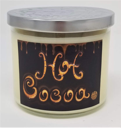 Hot Cocoa & Cream Candle | 14.5oz 3-Wick Soy | 80HR Burn Time | Made in USA | S&M Candle Factory
