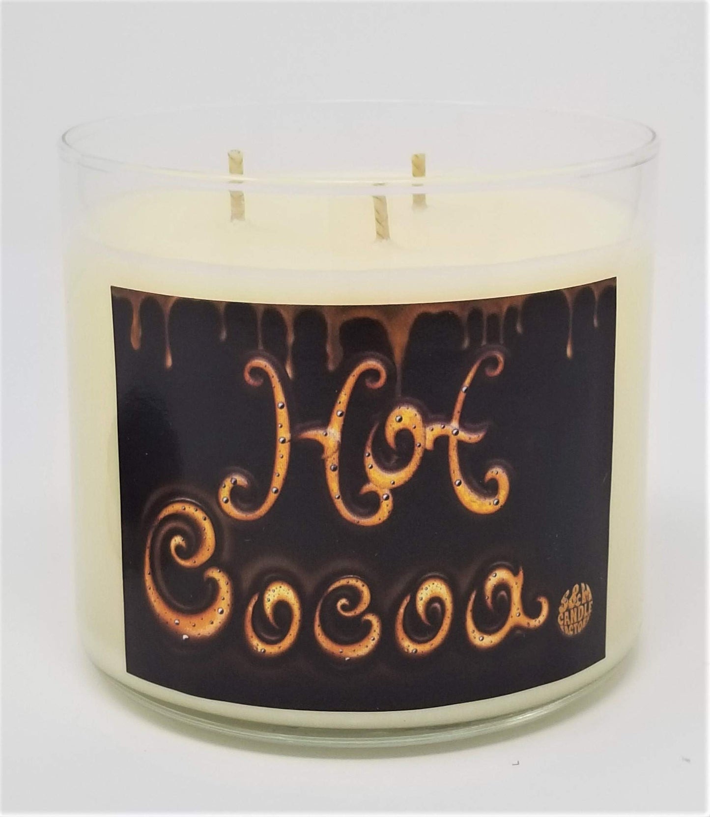 Hot Cocoa & Cream Candle | 14.5oz 3-Wick Soy | 80HR Burn Time | Made in USA | S&M Candle Factory