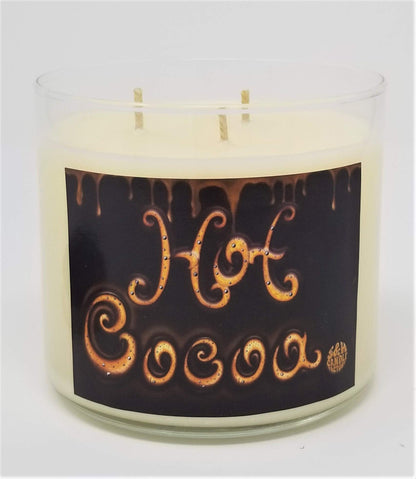 Hot Cocoa & Cream Candle | 14.5oz 3-Wick Soy | 80HR Burn Time | Made in USA | S&M Candle Factory