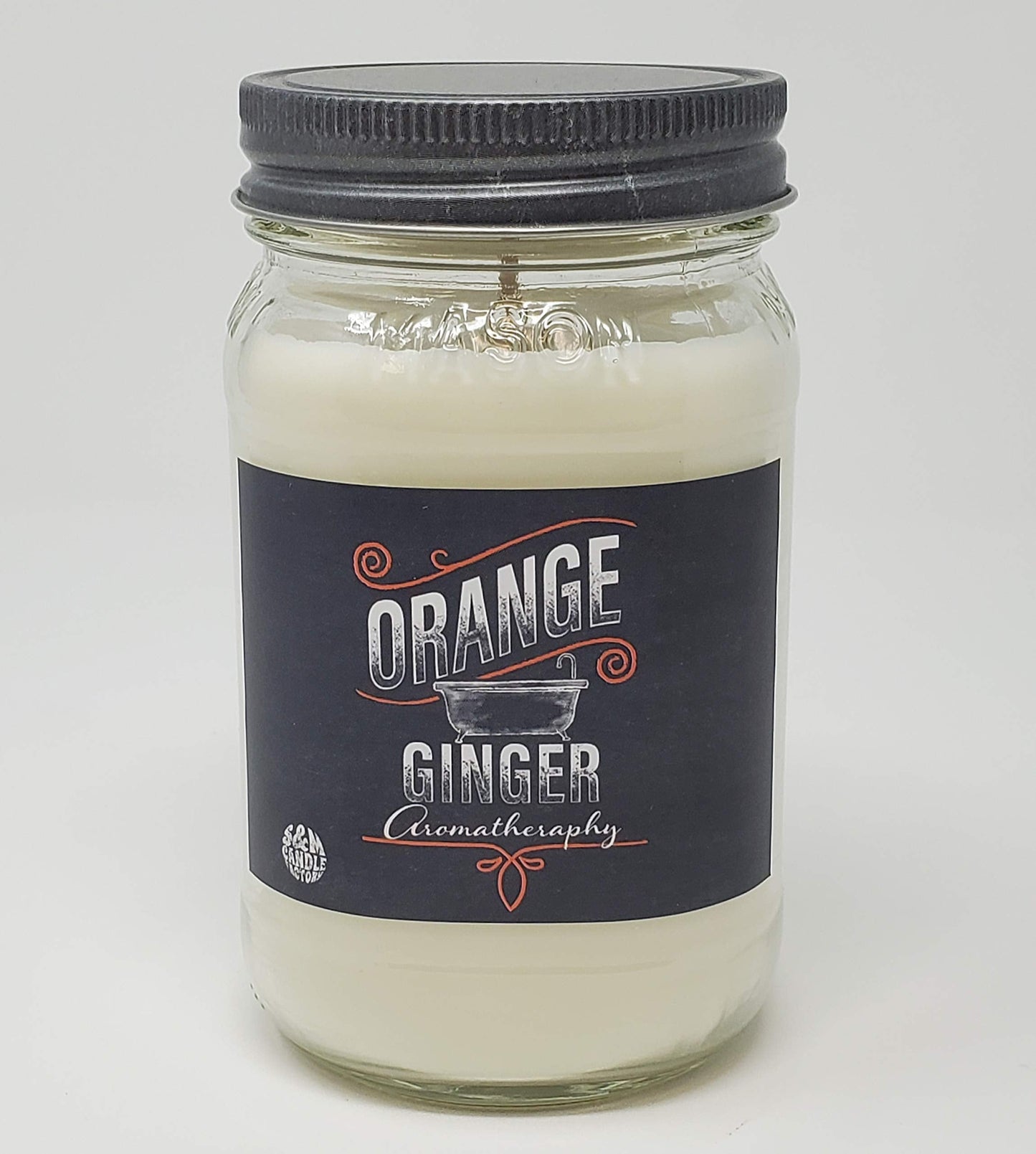 Orange Ginger Aromatherapy Candle – 100% All Natural Soy | S&M Candle Factory