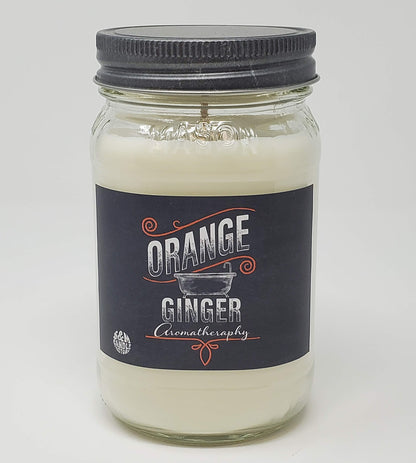 Orange Ginger Aromatherapy Candle – 100% All Natural Soy | S&M Candle Factory