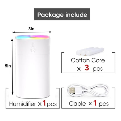 Small Diffuser 400ml – 2-in-1 Desk Humidifier & Aroma Diffuser with Auto-Off