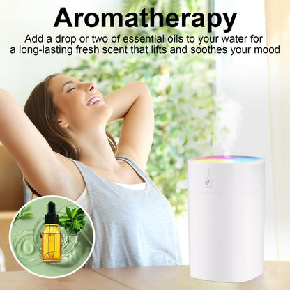 Small Diffuser 400ml – 2-in-1 Desk Humidifier & Aroma Diffuser with Auto-Off