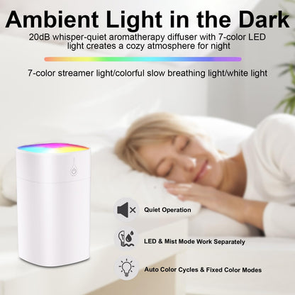 Small Diffuser 400ml – 2-in-1 Desk Humidifier & Aroma Diffuser with Auto-Off