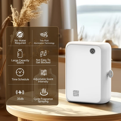 Smart Bluetooth Aromatherapy Diffuser | 500ml Waterless, Ultra-Quiet