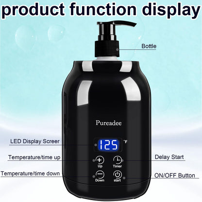 Massage Oil Warmer for Therapy, Spa, Salon, Barbershops & Home – Two Bottle Dispenser