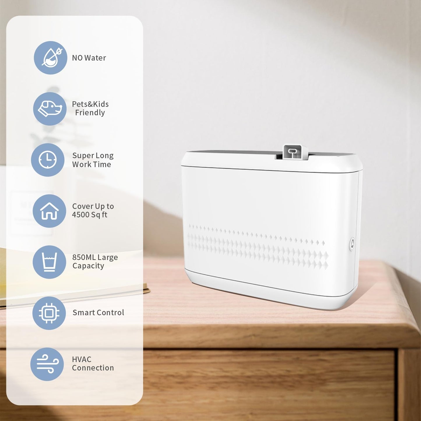 Smart Scent Air Machine for Home, Hotel, Spa & Office | 850ml Waterless Diffuser up to 4500 Sq Ft