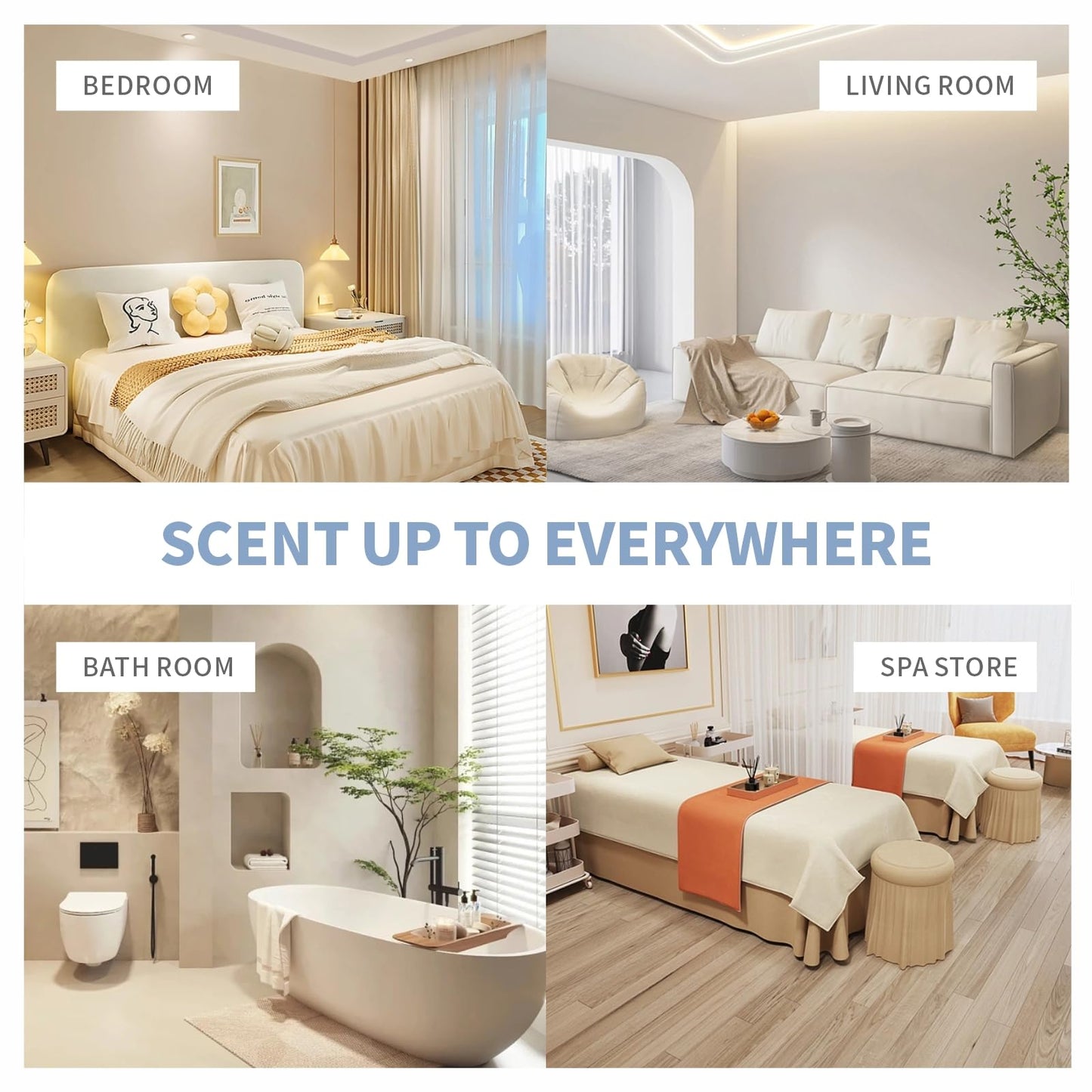 Smart Scent Air Machine for Home, Hotel, Spa & Office | 850ml Waterless Diffuser up to 4500 Sq Ft