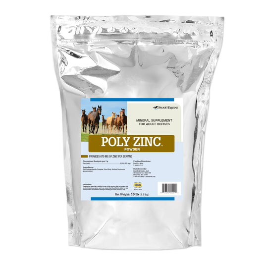 SmartEquine Poly Zinc Powder – Zinc Supplement for Horses | Hoof, Coat & Bone Health | 10 lb BritishVita | Premium UK Vitamins & Wellness Supplements
