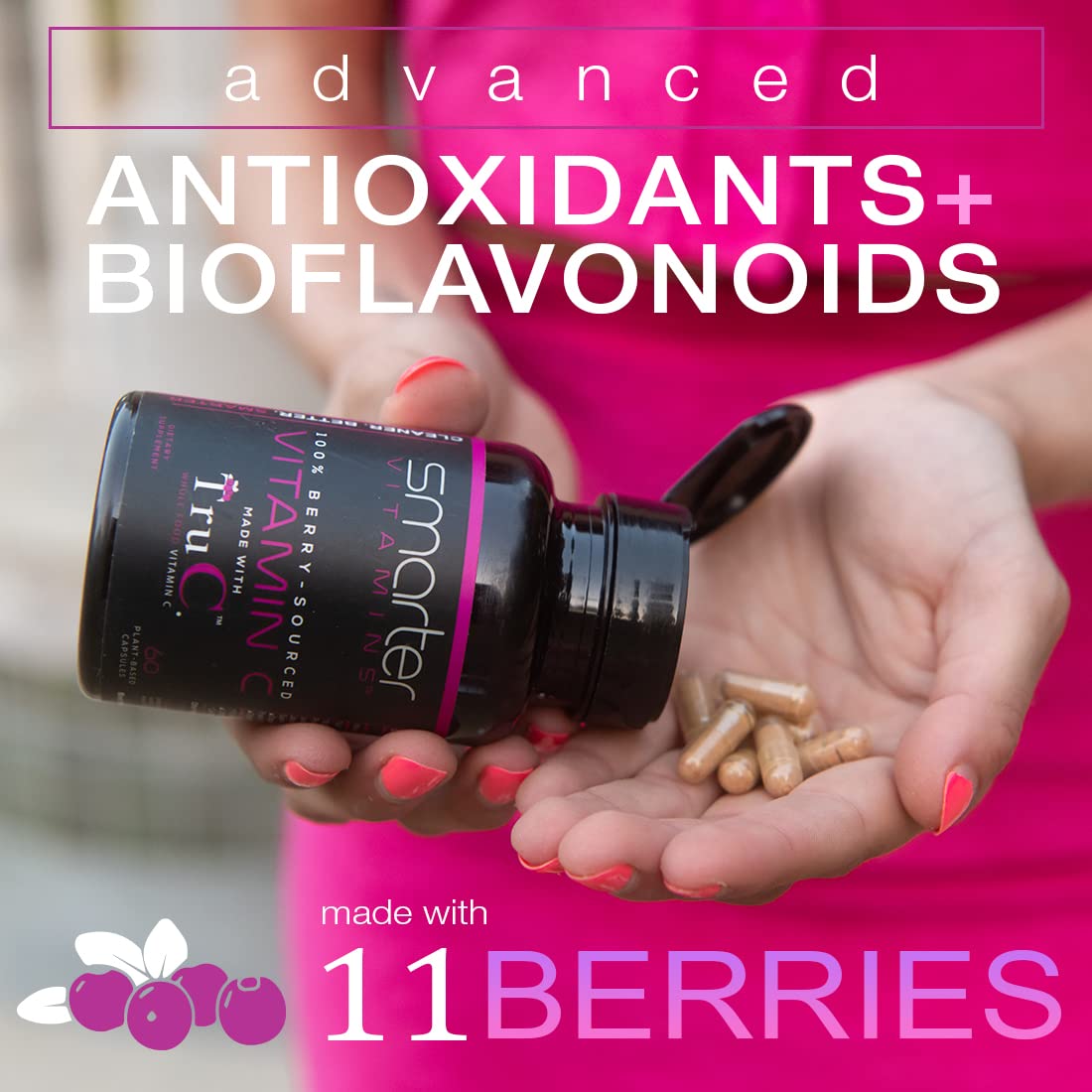 Smarter Raw Whole-Food Vitamin C from Berries – 60 Vegan Capsules