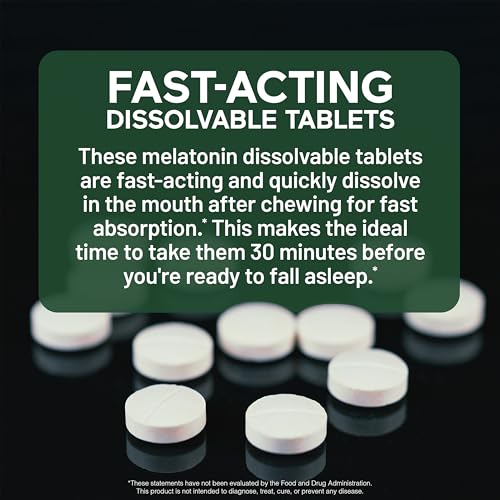 Smarter Sleep Melatonin 4.5mg + Lactium® Dissolvable Tablets – Mint Flavor, Non-GMO, 180 Count (90-Day Supply)
