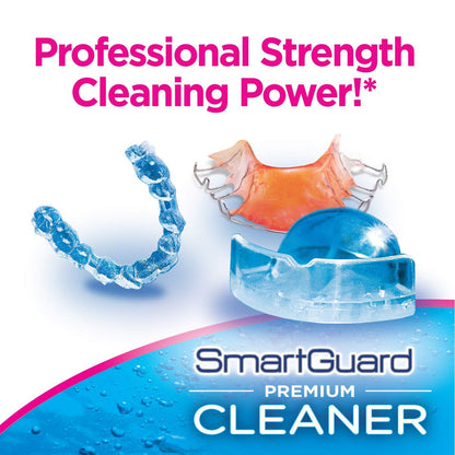 SmartGuard Premium Cleaner Crystals & Case – 110 Cleanings | Clear Braces & Retainers