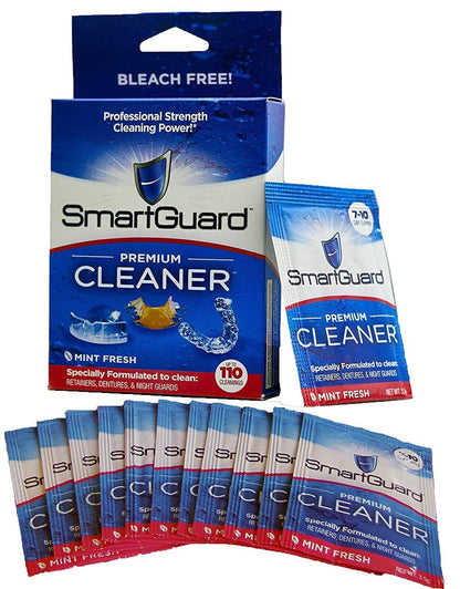 SmartGuard Premium Cleaner Crystals – 110 Cleanings | Dentures, Clear Braces & Mouth Guards