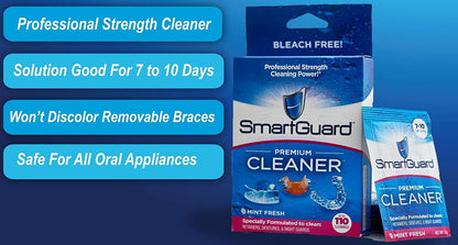 SmartGuard Premium Cleaner Crystals – 110 Cleanings | Dentures, Clear Braces & Mouth Guards