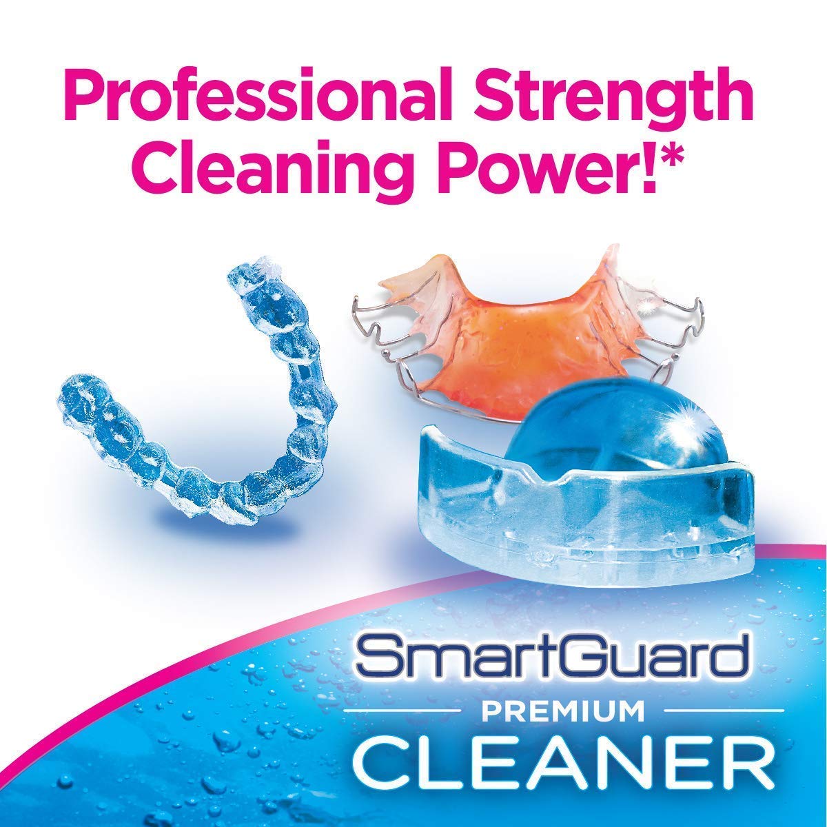 SmartGuard Premium Cleaner Crystals – 110 Cleanings | Dentures, Clear Braces & Mouth Guards