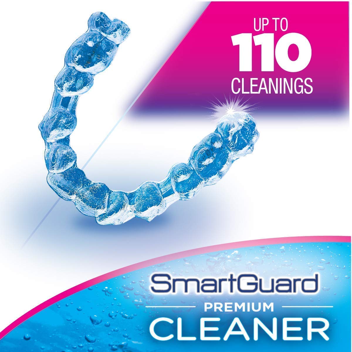 SmartGuard Premium Cleaner Crystals – 110 Cleanings | Dentures, Clear Braces & Mouth Guards