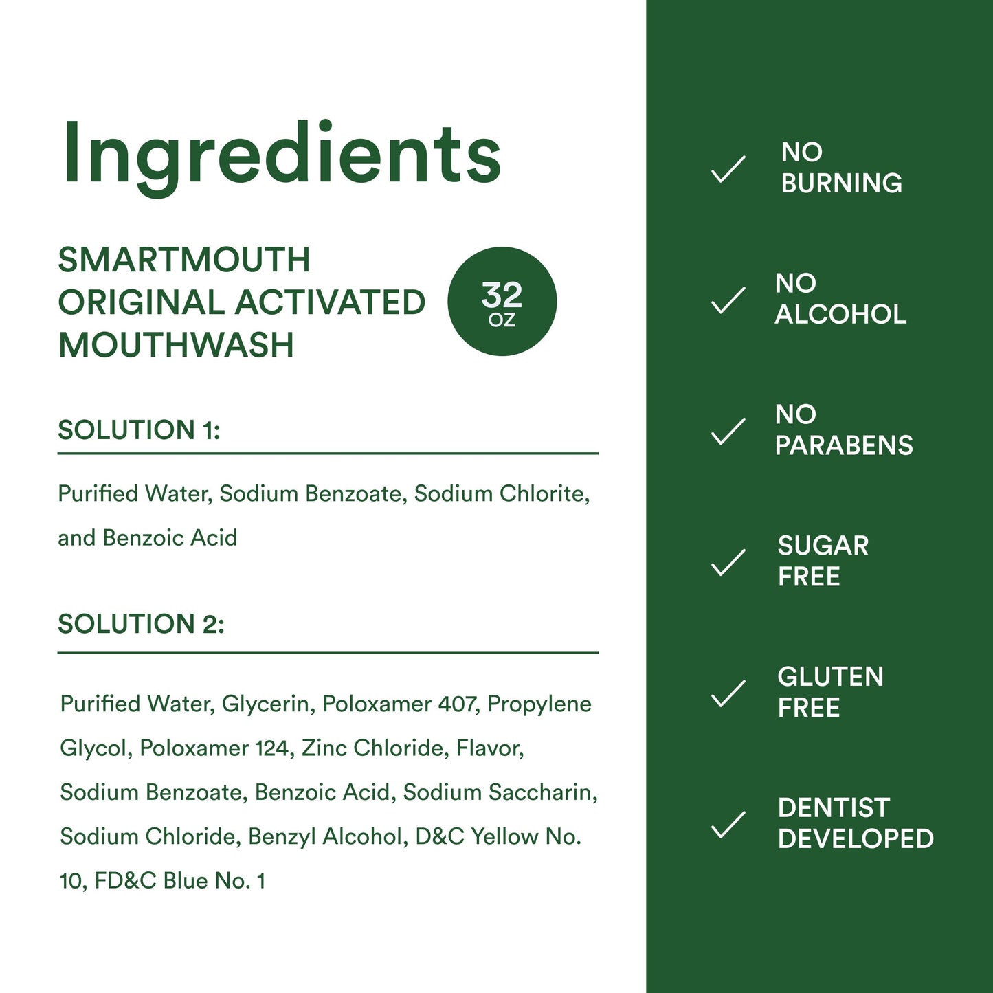 SmartMouth Original 2-Bottle Activated Mouthwash with Pumps – Bad Breath Support, 32 fl oz