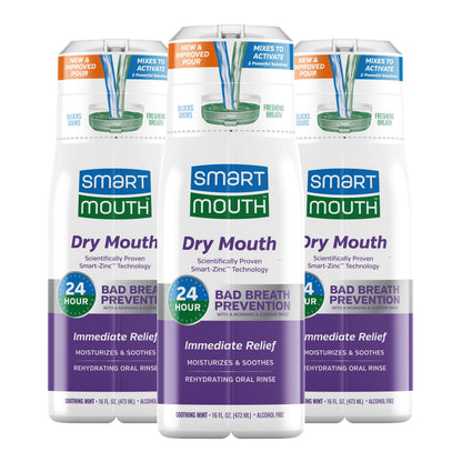 SmartMouth Activated Dry Mouth Mouthwash - Mint, 16 oz, 3 Pack