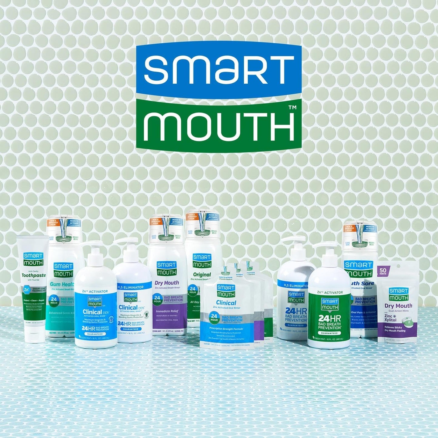 SmartMouth Premium Zinc Ion Toothpaste – Whitening, Fluoride, 6 oz 2-Pack – Anti-Cavity & Enamel Strengthening, Mild Mint