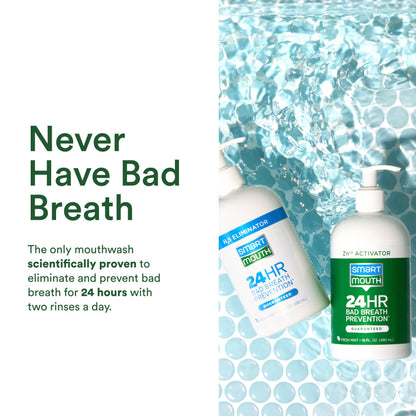 SmartMouth Original 2-Bottle Activated Mouthwash with Pumps – Bad Breath Support, 32 fl oz