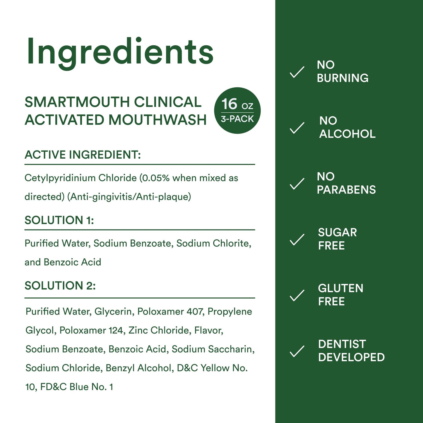 SmartMouth DDS Activated Clinical Mouthwash – Fresh Breath, Gum Health