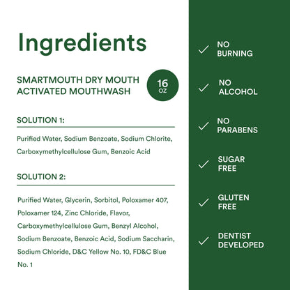 SmartMouth Dry Mouth Activated Mouthwash & Tongue Cleaner – Bad Breath Relief