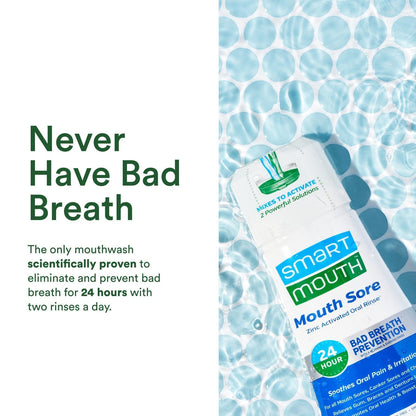 SmartMouth Mouth Sore Zinc Activated Oral Rinse 10.82oz, 2 Pack