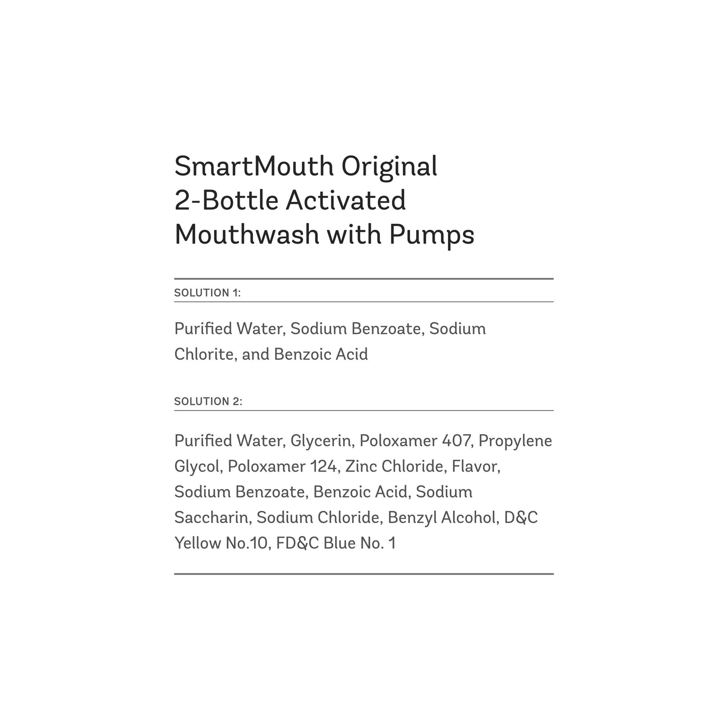 SmartMouth Original 2-Bottle Activated Mouthwash with Pumps – Bad Breath Support, 32 fl oz