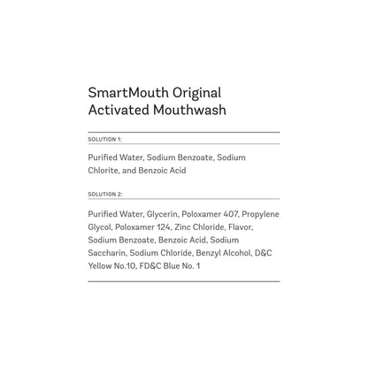 SmartMouth Original Activated Mouthwash - Single Packs, Travel Size, Fresh Mint, 30 Pack