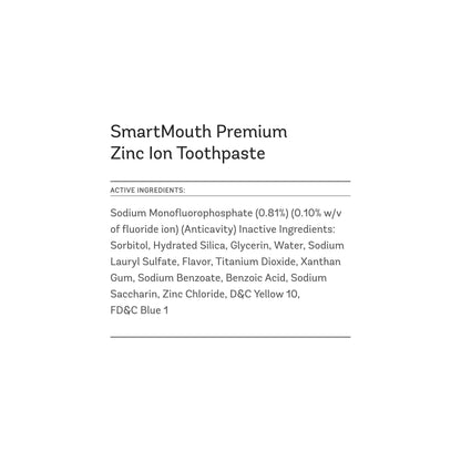 SmartMouth Premium Toothpaste - Elite Oral Health Protection, 6 oz (5 Pack)