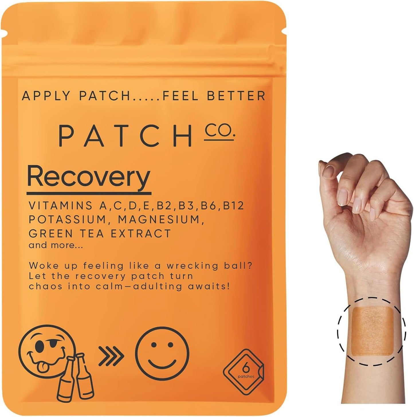 SMARTPOINT Post-Party Recovery Patches – Fast-Acting Transdermal Relief (24 Count)