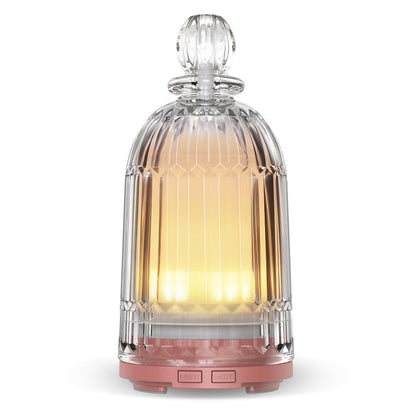 Smartwell Glass Essential Oil Diffuser 120ml – Copper Bottom, 7-Color LED, Auto Shut-Off