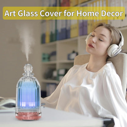 Smartwell Glass Essential Oil Diffuser 120ml – Copper Bottom, 7-Color LED, Auto Shut-Off