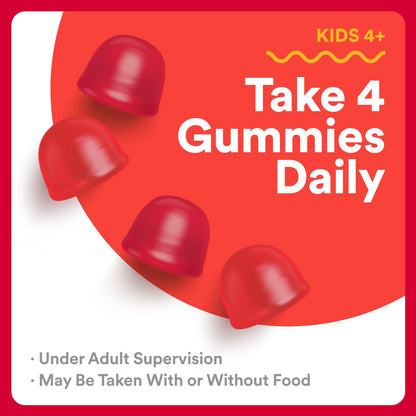 SmartyPants Organic Kids Multivitamin Gummies with Probiotics, Omega-3 ALA, Vitamin D3, C, B Vitamins, Zinc — 120 Count (30 Day Supply)