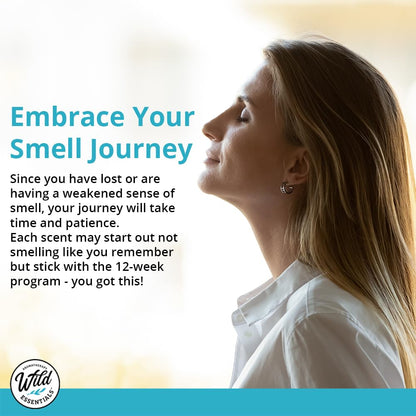 Wild Essentials Smell Training Kit Nasal Inhalers, Made in The USA, Pure Essential Oils, Olfactory Therapy, Loss of Smell, Aromatherapy, All Natural