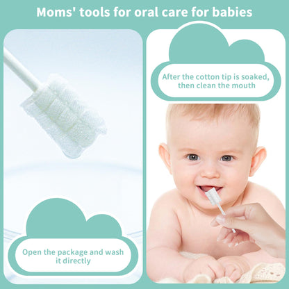 SmilBoxy 105-Piece Baby Tongue Cleaner + 2 Finger Toothbrush Set | 0-36 Months