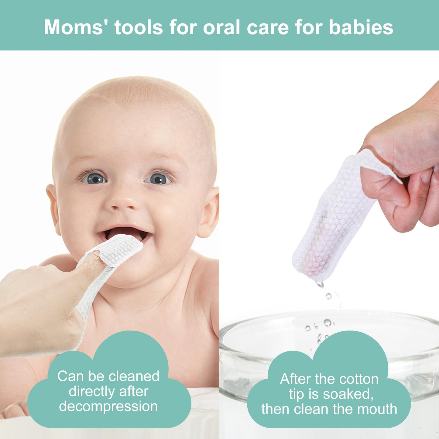 SmilBoxy 35PCS Finger Cots: Baby Mouth & Tongue Cleaner for 0-36 Months