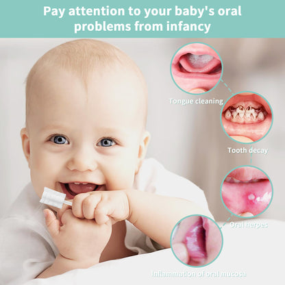 SmilBoxy 105-Piece Baby Tongue Cleaner + 2 Finger Toothbrush Set | 0-36 Months